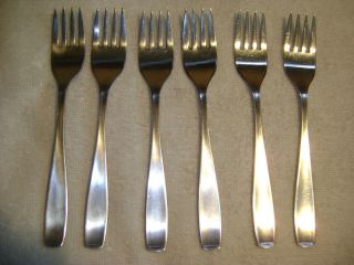 Vtg Wmf Cromargan Germany Line? Stainless Salad Fork Mid - Century Triangle Stamp