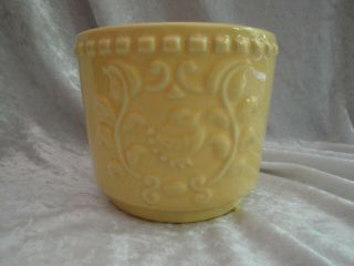 Vintage Haeger Glazed Bright Yellow Pottery Planter 209 With Label