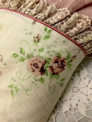 Vintage King Size Flat Ruffled Sheet J C Penney Floral And One Bonus Pillowcase