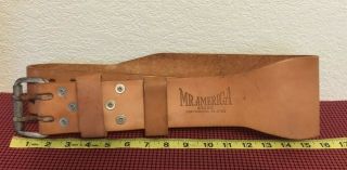 4 " Vintage Mr America Weight Training Leather Back Brace Belt Size L 29” - 42 "