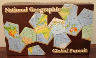Vintage 1987 National Geographic Global Pursuit Board Game Complete
