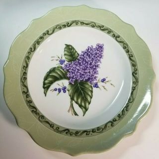 Princess House Vintage Garden Salad Plate Purple Lilac 9 "