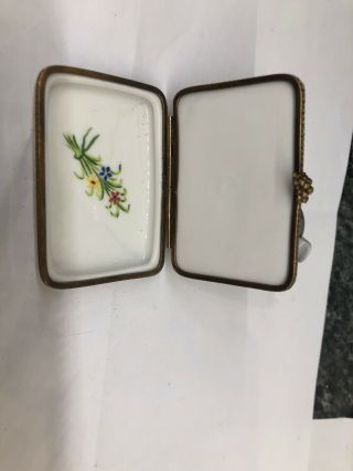 Vintage Peint Main Limoges France Trinket Box Serving tray With Glasses/bucket 6