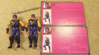 Vintage 1992 Hasbro Gi Joe Cobra Figure Ninja Force Dice With Staff & Filecards