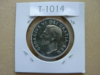Vintage Canada Silver Dollar 1951 Double Hp T1014