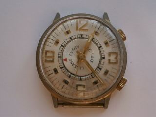 Vintage Gents Wristwatch Lucerne Alarm Mechanical Watch Spares 1223