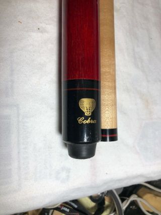 Vintage Cobra Pool Cue with a Willie Mosconi Case 5