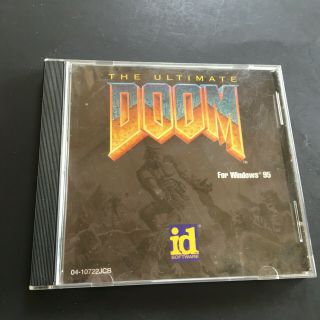 The Ultimate Doom Game Software For Windows 95 Pc Cd Rom Vintage 1995 S&h