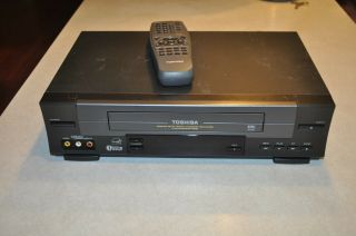 Toshiba W - 528 4 - Head Hi - Fi Video Cassette Recorder Vcr With Remote & Work