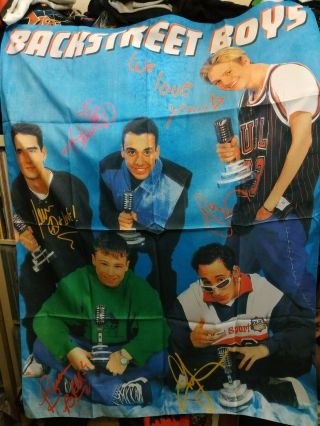Vintage Backstreet Boys 90s Textile Poster Flag