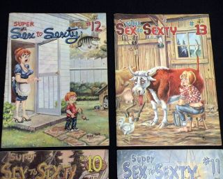 FOUR 1970 Vintage Issues 10 - 13 SEX TO SEXTY Risque ADULT Humor Magazines 4