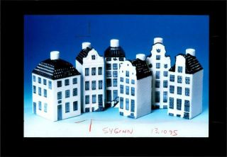Klm: Delft Miniatures Houses.  - Vintage Photo