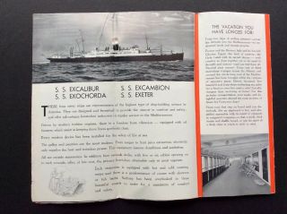 Vintage American Export Lines Cruise Ship Deck Plan S.  S.  Excalibur Exeter Excamb 3