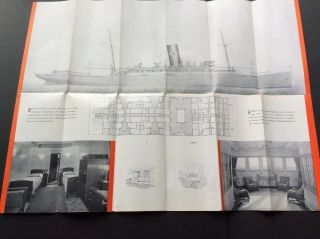 Vintage American Export Lines Cruise Ship Deck Plan S.  S.  Excalibur Exeter Excamb 5
