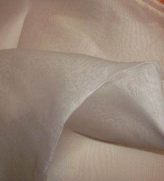 Vintage Soft White Color Cotton Organdy Sheer Fabric 1 Yard X 38 " W 40 