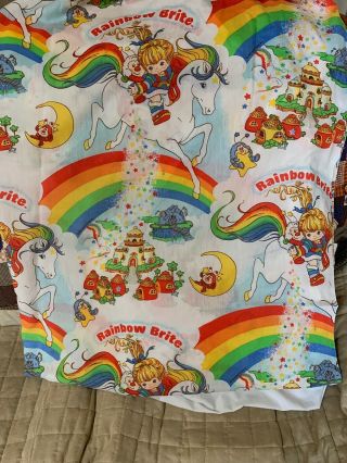 Vintage Rainbow Brite Twin Sheet Set From The 80s.