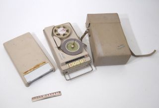 Vtg De Jur Grundig Stenorette B Dejur Portable Tape Reel Player Recorder W/ Case