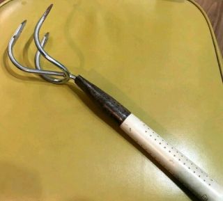 Vintage True Temper Cultivator Hand Gardening Tool 3 Prong Perforated Handle