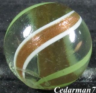 Cedarman7,  Spectacular Vintage 27/32 " Wet (-) German Lutz Shooter Marble