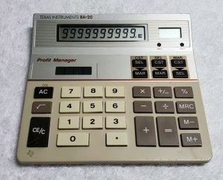Texas Instruments Ba - 20 Calculator Profit Manager Vintage
