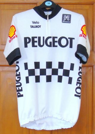 Vintage Peugeot Shell Pro Team Jersey.  Santini 38 " Circumference
