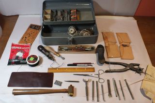 Vintage Leather Tooling Kit Punch Needle Myers My Buddy Tool Box