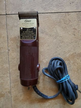 Vintage Oster Model 76 Electric Hair Clipper Detachable Blade