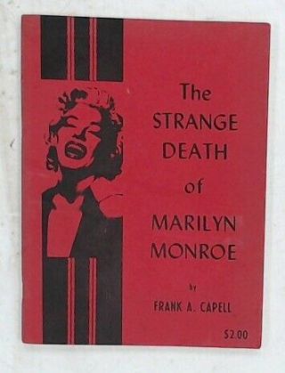 The Strange Death Of Marilyn Monroe Paperback Book Frank A.  Capell 1964 - W34
