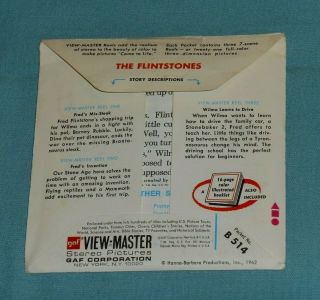 vintage THE FLINTSTONES VIEW - MASTER REELS packet with booklet 3