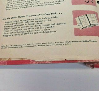 Vintage Better Homes and Gardens Cookbook 1953 Printing 1st Edition 2