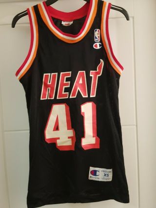 Champion Xs Miami Heat Glen Rice 41 Vintage Nba Basketball Jersey