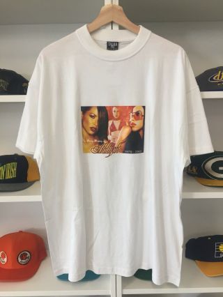 Vintage Rip Aaliyah Shirt Sz Xl Remembrance Rap Hip Hop 90s 2000s Rnb