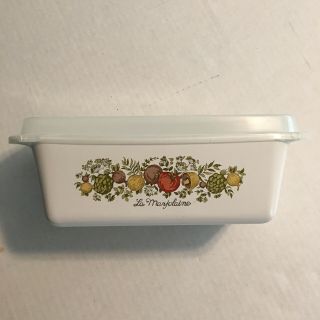 Vintage Corning Ware Loaf Pan With Fridge Lid Spice Of Life P - 315 - B Usa 1972 - 79
