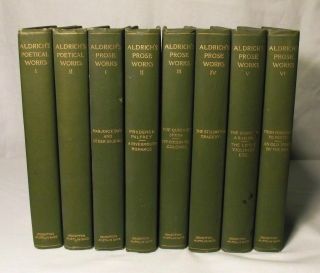 The Writings Of Thomas Bailey Aldrich In Eight Volumes,  1897