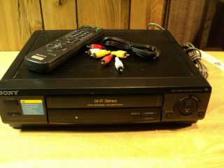 Sony 4 - Head Vhs Video Cassette Player,  Slv - 678hf,  Remote,  A - V Cable.