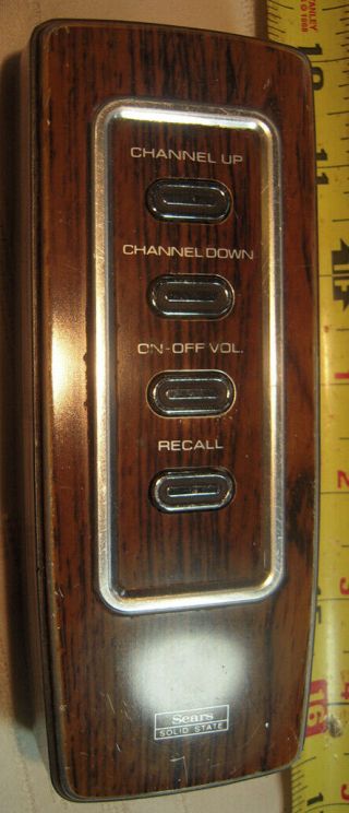 Vintage Television Remote Control Sears Four Button 1970s