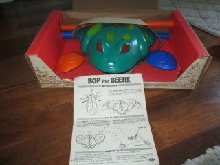 Vintage 1962 Bop The Beetle Game Ideal Complete Opened Box Packing