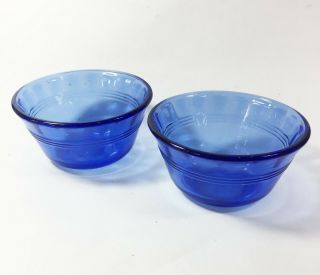 Two Vintage Pyrex Cobalt Blue Custard Cups 6oz 463 175ml Set Of Two Kitchen