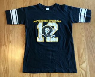 Vintage 70s Champion Terry Bradshaw Pittsburgh Steelers Nfl Football Shirt Xl