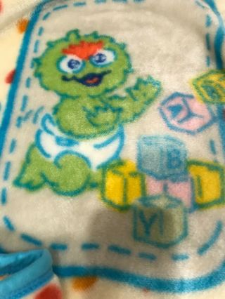VTG Sesame Street Babies Fleece Baby Blanket No Damage Plush Style 3