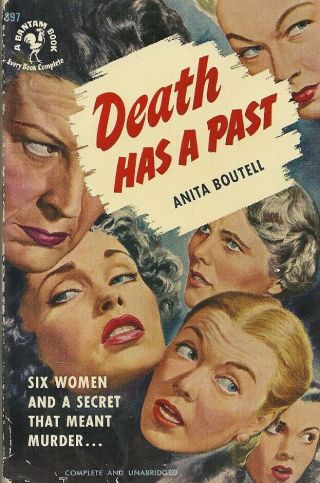 Death Has A Past Anita Boutell 1951 Mystery Vintage Paperback Very Good Plus