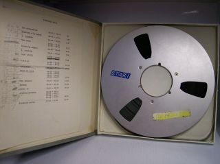 I/2 " Otari Reel To Reel Audio Tape On 10 1/2 " Aluminum Reel In Ampex Box