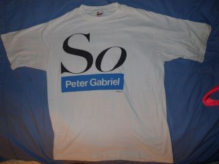 Vintage Tour T Shirt - 1986 Peter Gabriel So - & Authentic - The Forum L.  A.