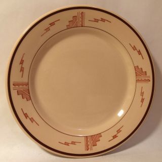 Vintage Wallace China Restaurant Ware Desert Ware Aztec 9 " Inch Dinner Plate 14y