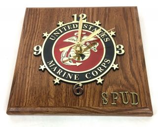 Vintage Usmc Marine Corps Wall Clock Made In Usa A34