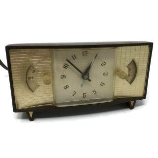 General Electric Telechron Clock Radio Alarm Timer Bakelite Case Model 8869 Vtg