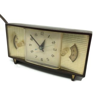 General Electric Telechron Clock Radio Alarm Timer Bakelite Case Model 8869 Vtg 2