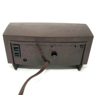General Electric Telechron Clock Radio Alarm Timer Bakelite Case Model 8869 Vtg 4