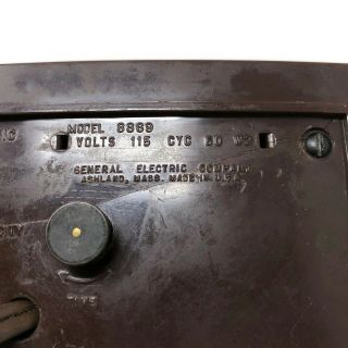 General Electric Telechron Clock Radio Alarm Timer Bakelite Case Model 8869 Vtg 6