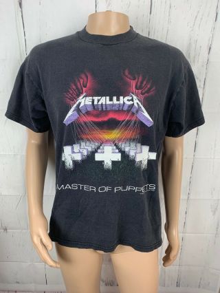 Vintage Metallica Concert T - Shirt 90 ' s Master Of Puppets Graveyard GIANT Men L 6